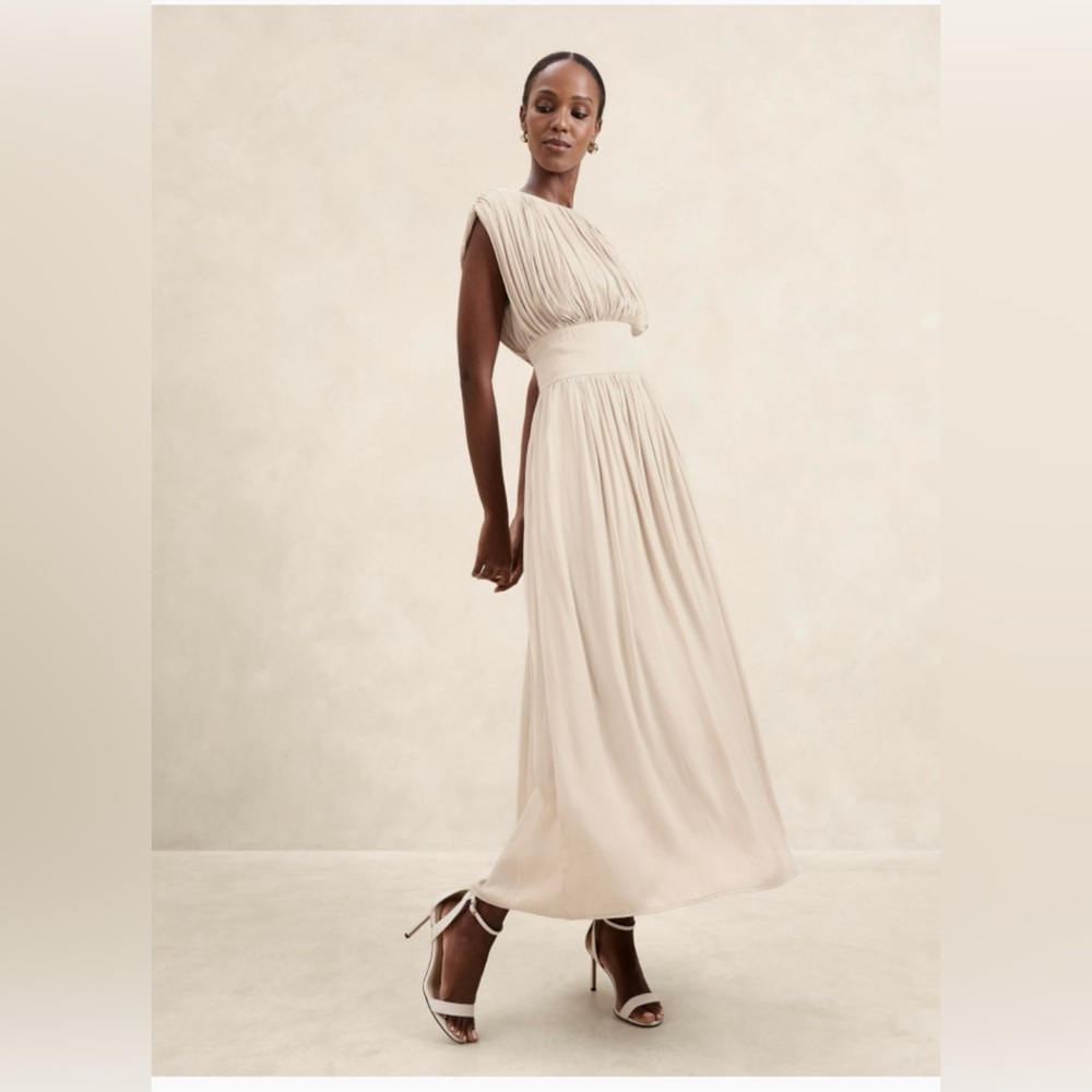 Banana Republic Crystal Pleated Maxi